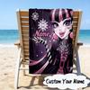Custom Name Monster High Winter Fantasy Microfiber Beach Towel Super Soft & Absorbent for Bath, Beach, Travel  Bath Time Accessory, Fan Gifts