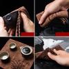 Chinese Flower Pattern Thickened Tea Towel Absorbent Water Rag Tea Napkins Cloth Table Teapot Coaster Tea Set Accessories