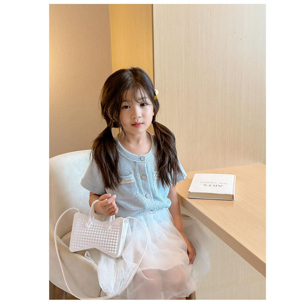 

2025 нова мила дитяча желейна сумка метелик через плече плетена порожниста відпускна пляжна сумка міні гаманець для монет білий