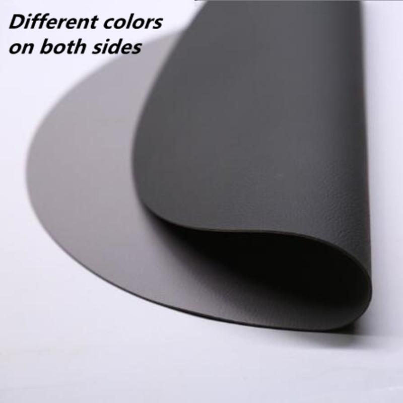 

Duotone PU Placemat for Table Waterproof Non-Slip Insulation Leather Place Mats Set Nordic Style Coaster Cup Mat Table Decor 45x37cm червоний