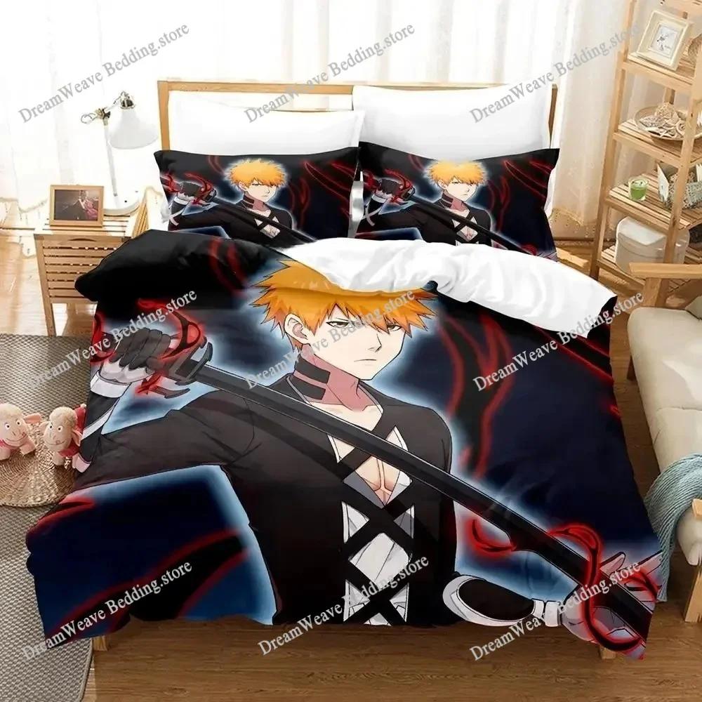 2025 Bleach Bedding Set Single Twin Full Queen King Size Bed Set Adult Kid Bedroom Duvet Cover Sets 3D Print Anime Bed Sheet Set