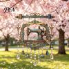 Vintage Style Artistic Ornament Sewing Machine Crystal Wind Chime, Acrylic Outdoor Hanging Suncatcher, for Enthusiasts Colorful Pendants Garden