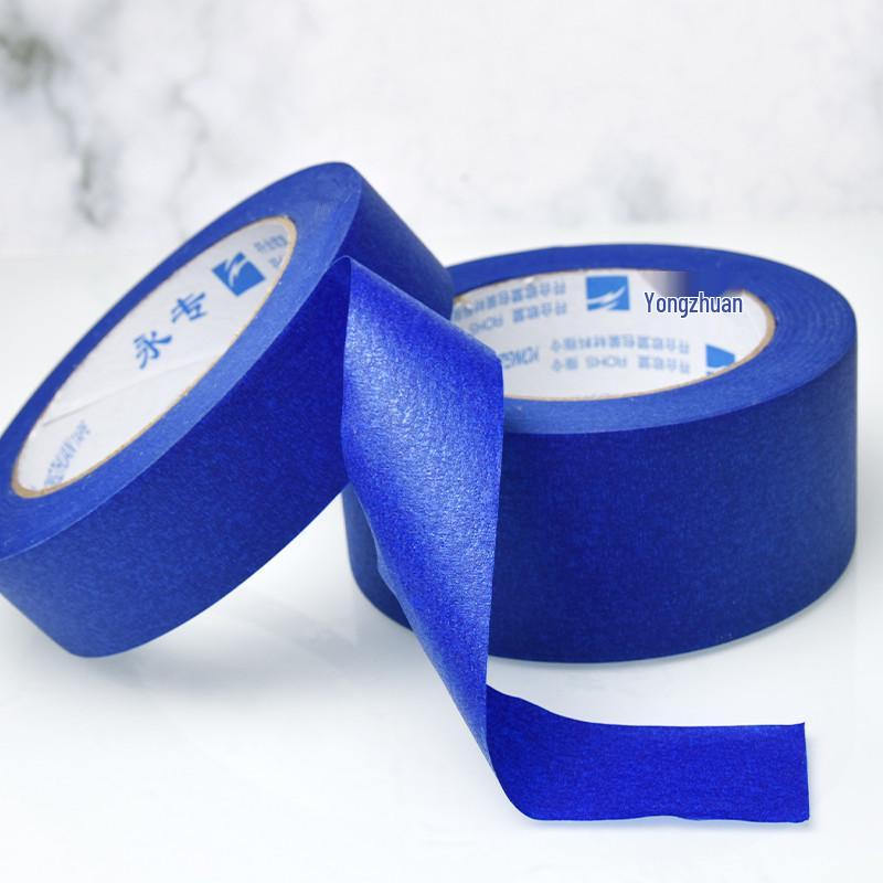 Blue Crepe Paper Tape for DIY Crafts, Masking, Seam Filling & Art Color Separation