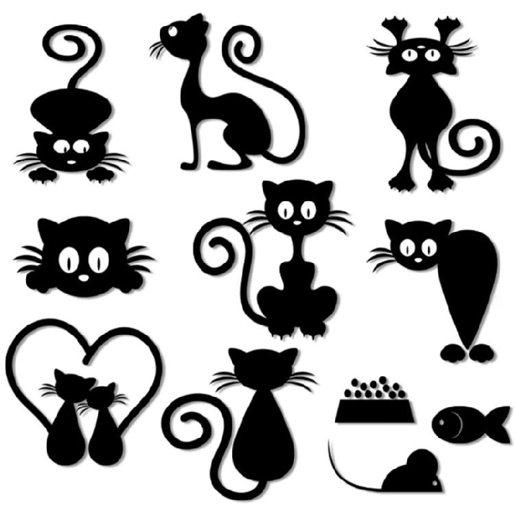 Kitty Cats Suit Knife Mold DIY Printing Steel Mould for Craft Card Making
