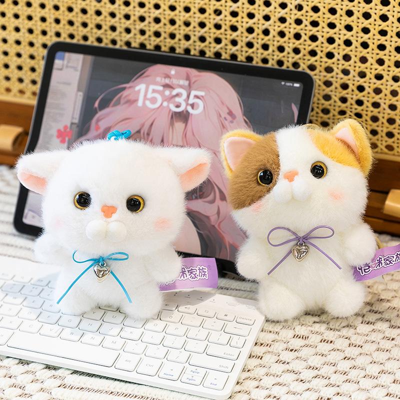 Palm Treasure Cute Group Kitten Doll Pendant Kitten Cartoon Plush Toy Doll Schoolbag Hanging Decoration Key