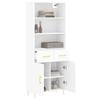 Maison Exclusive - Buffet haut Blanc 69,5x34x180 cm Bois d'ingénierie