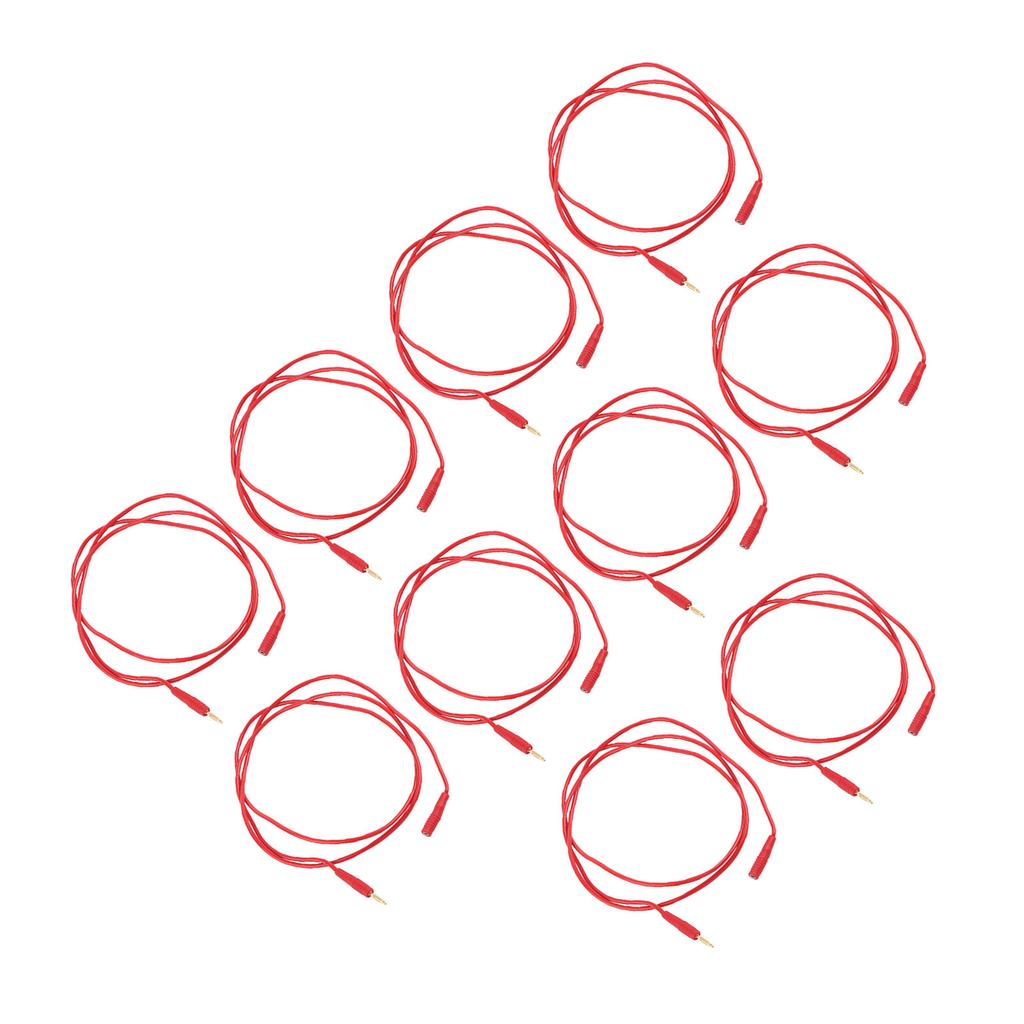 10Set Banana Plug Test Line PVC Brass Test   Electrical Testing Cable for Automobiles 2mm Red