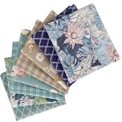 Set of 8 Floral Print Cute for DIY 46x56cm Fabric, Scraps, Crafts,