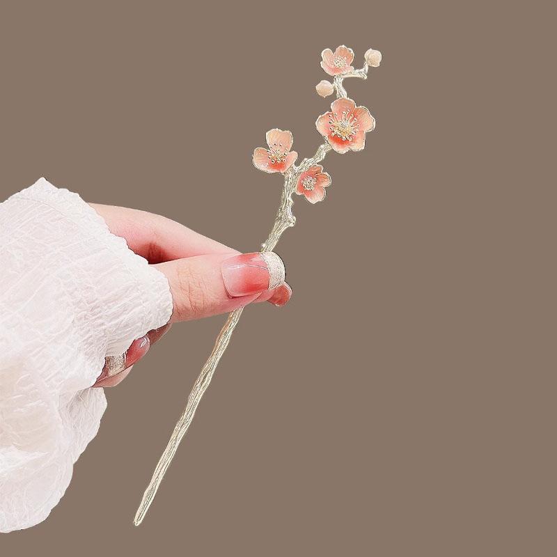 

Винтажные шпильки для волос в китайском стиле с цветами, модные вилки для волос для женщин, девушек, заколка для волос, головной убор ханьфу, ювелирные украшения, аксессуары для волос