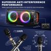 Karaoke Machine, Dual 8" Subwoofer Big Bluetooth Speaker with 500W Peak Power, PA System with DJ Light, Rolling Wheels and Trolley