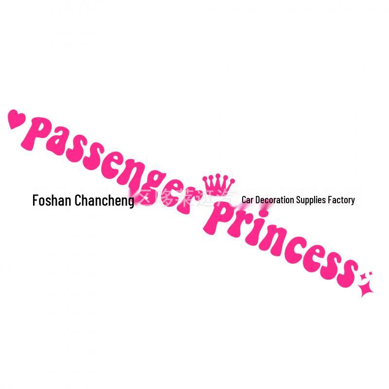 Passenger Princess Car Rearview Mirror Decorative Sticker