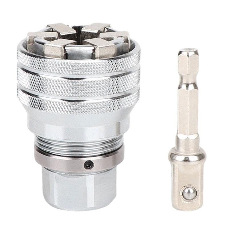 Adjustable Hex Universal Socket Wrench 3/8inch 10-19mm Torque Ratchet Adapter Flexible Hex Screwdriver Head Spanner Tool Parts