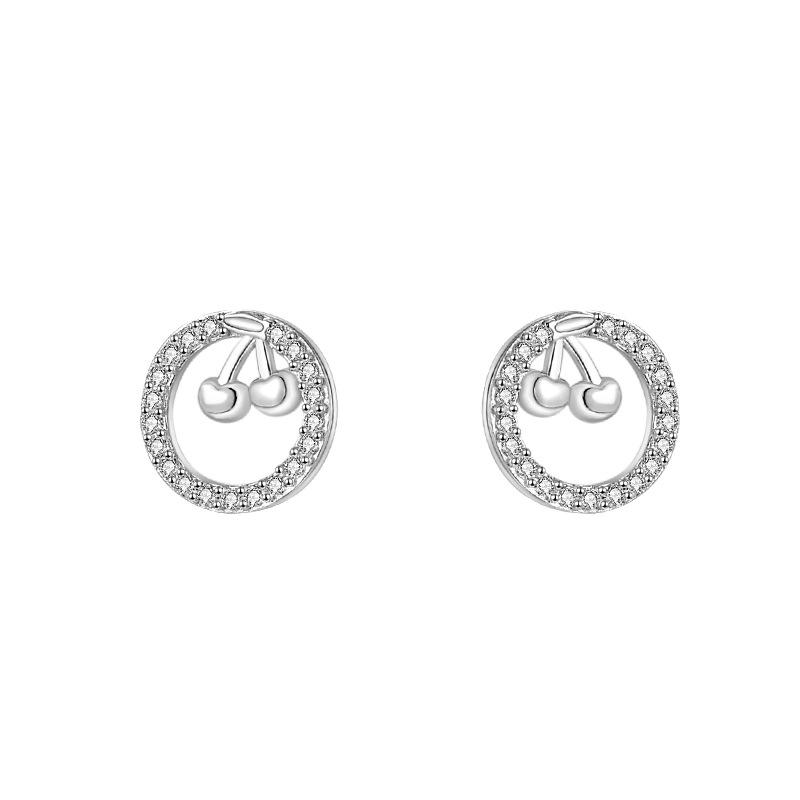 

Женские серьги-вишни с бриллиантовой инкрустацией Niche Design Sweet Earrings