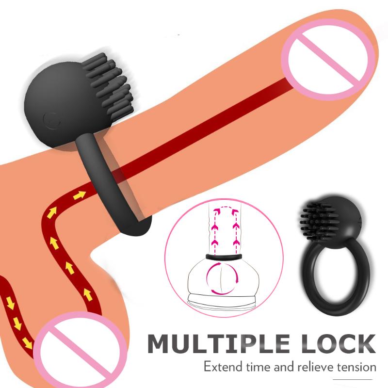 Couple Rings Vibrating Penis Cock Ring Sex Tool for Men Delay Ejaculation Cockring Sexy Goods Vibrator Sex Toys for Male Gay