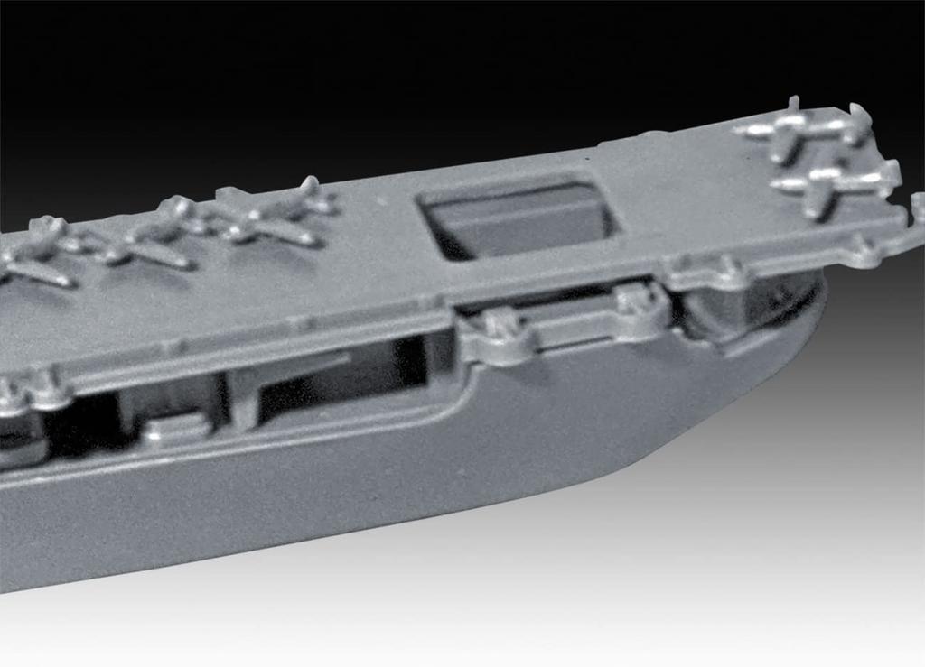 German Revell scale USS Enterprise plastic model model number molded in color 1/1200 CV-6 kit, 05824,