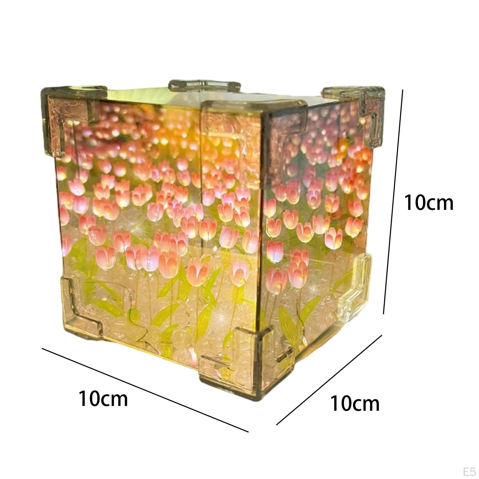 DIY Тюльпан Ночник Материал Упаковка Прикроватная Лампа Акриловый Цветок Морской Эффект — фото 4