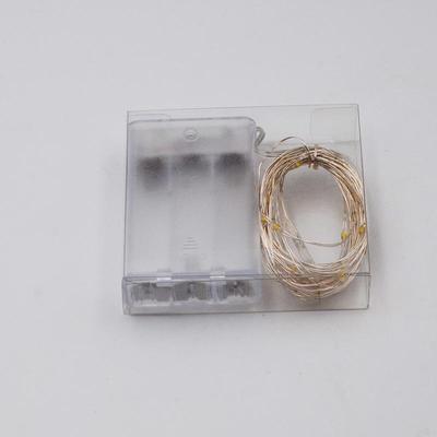 Luzes de Natal de Fio de Cobre com LED - Alimentadas por 3 pilhas AA Decoração de Feriado Presentes