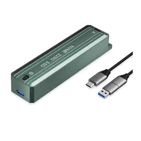 2280 NVMe M.2 Aluminum Alloy Solid-State Drive Enclosure, Color: As Shown