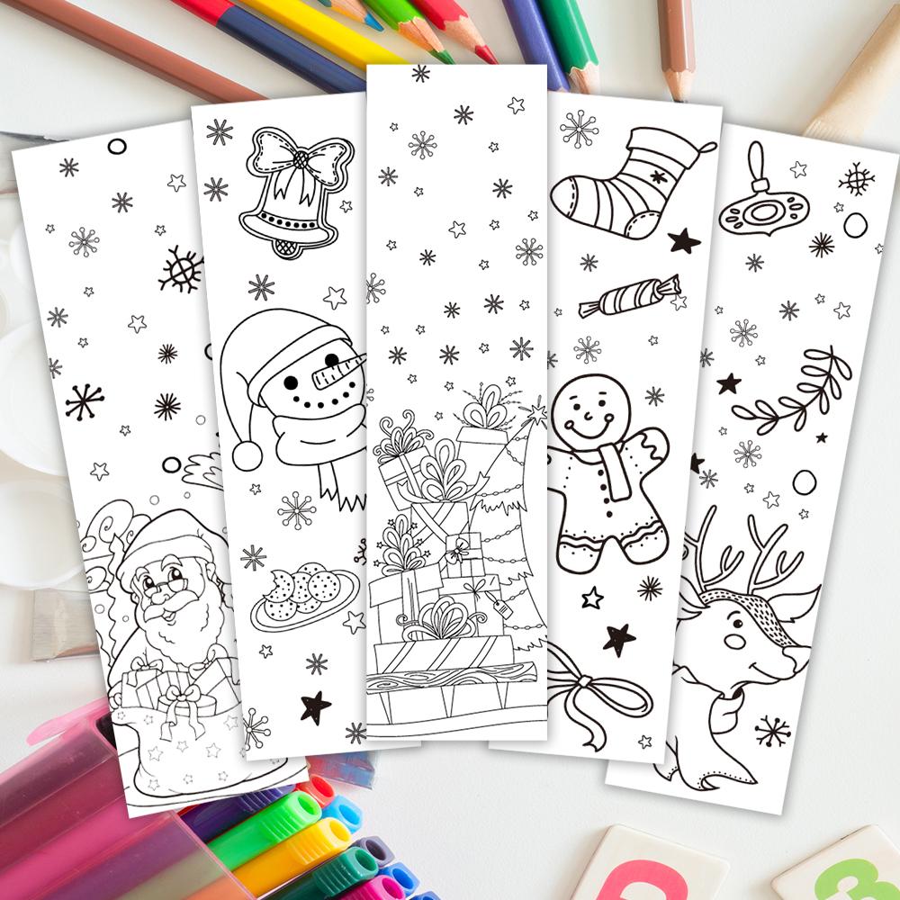 32, Coloring Bookmarks, Back to School Season, Christmas, Halloween, Teacher's Day, suitable for readers and birthday gifts.