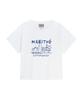 Malittepeulangsowajeobeo W French Graphic Crop Tee White