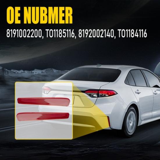 Heckreflektor Stoßstange Passform    Toyota Corolla L,LE,SE Rechts & Links