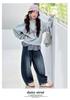 Girls' Plaid Patchwork Hooded Sweatshirt: 2026 Autumn Style for Middle and Older Children - Faux Two-Piece Long-Sleeve Top