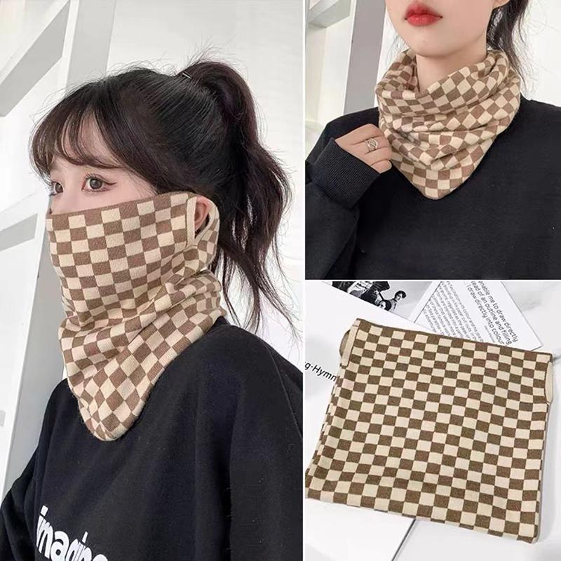 Versatile Winter Hanging Ear Mask Scarf Warm Windproof Face Mask Neck Protection For Women Outdoor Sports Headscarf