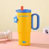 Tazza Termica con Cannuccia in Acciaio Inossidabile 316, Design Cartone Animato, Grande Capacità, Ice Buster