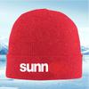 White Letters Red Circles Waves Sound Unisex Women Unisex Knitted Hat Beanie Pullover Cap Winter Thermal Warm Christmas Outdoor Cyc