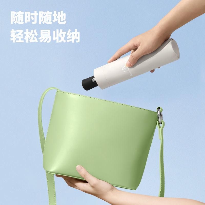 Automatic umbrella UV vinyl sun protection UV sun protection umbrella weather and rain dual-purpose folding advanced sun umbrella wholesale