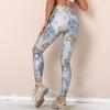 Pantaloni da yoga traspiranti ad asciugatura rapida con stampa digitale Fitness Leggings sportivi elastici stretti a vita alta da donna