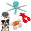 Velvet Octopus Hedgehog Crab Lobster Chew Dog Toys for Small Dogs Squeaky Plush Molar Dog Toy Training Pet Products