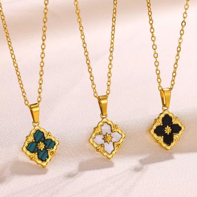 Fashion Necklace New French Collarbone Chain Mother-of-pearl Four-leaf Clover Pendant