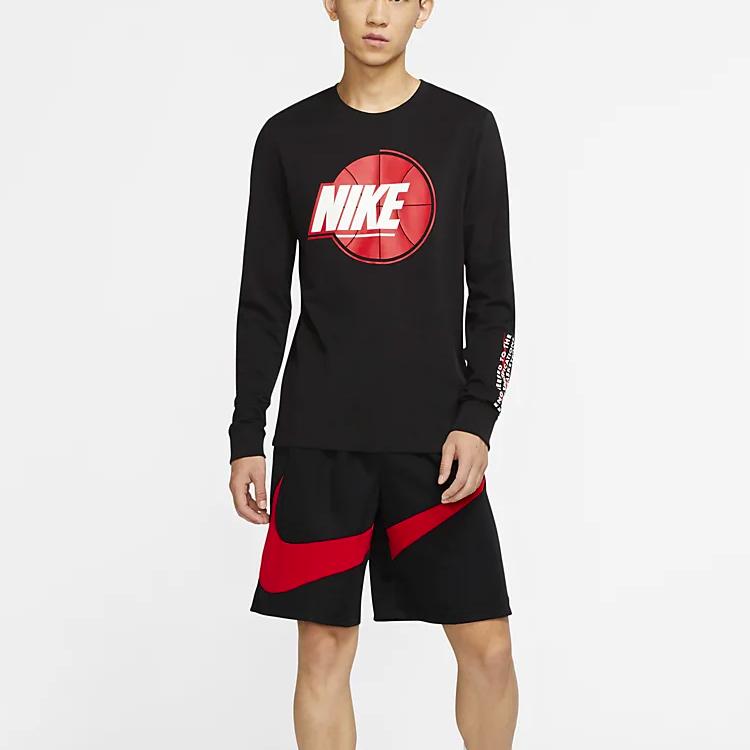 Nike Sport Basketball Pullover Long Sleeve T-Shirt Men Tops Black CV1035-010