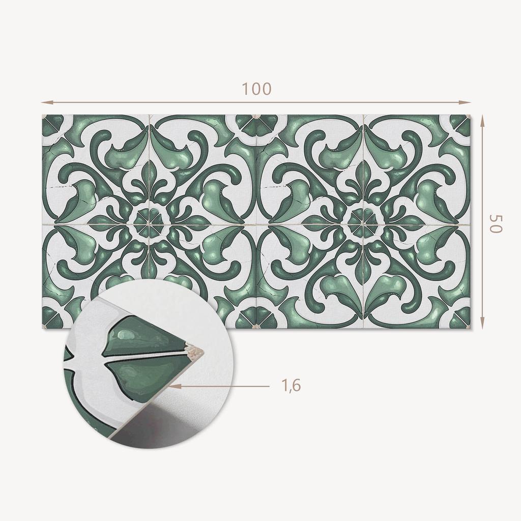 Dekoracyjny Panel Winylowy Na Ścianę Z Nadrukiem 100X50 Cm Wzór Z Eleganckimi Motywami