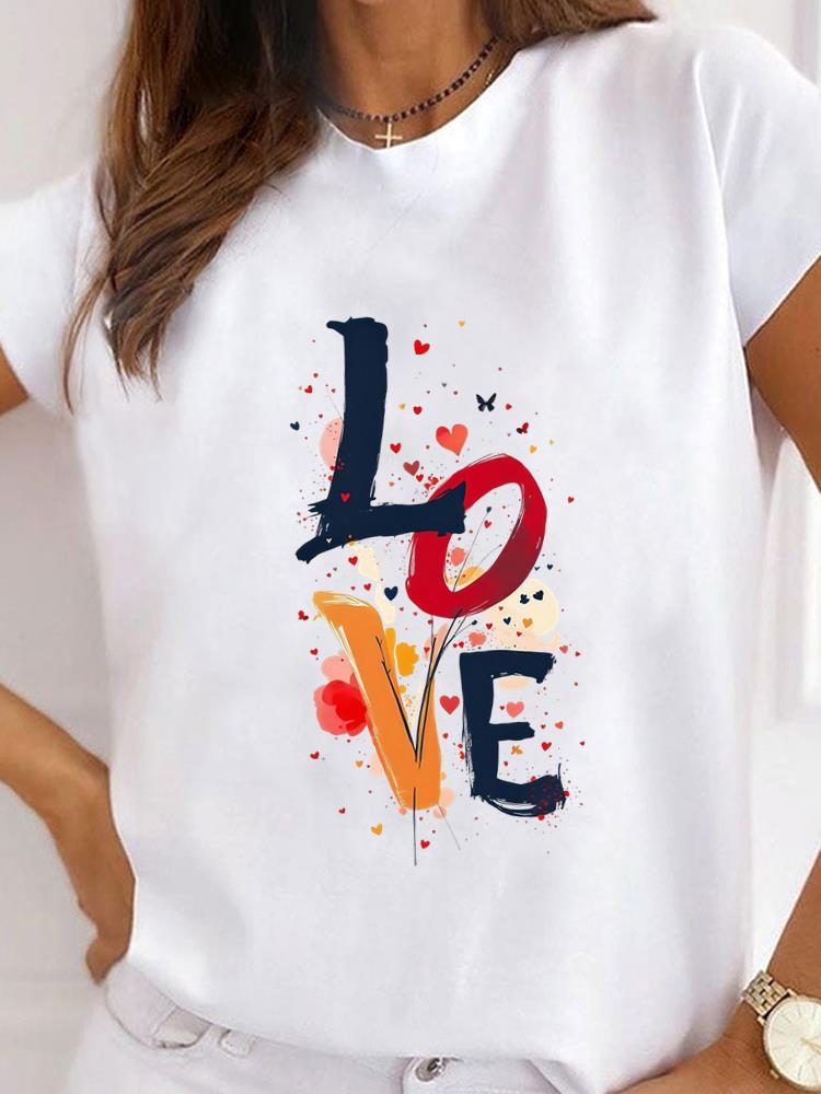 

(Азиатский размер) цветочный тренд 90-х Женская повседневная футболка Футболка Топ Мода Принт Леди Женская Графическая Футболки с коротким рукавом Одежда S