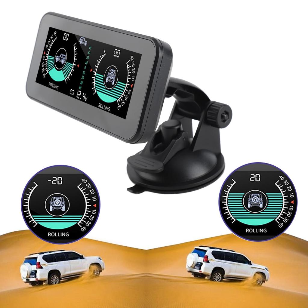 Car Inclinometer Car HUD Digital Angle Slope Meter Car Tilt Gauge Universal
