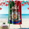 Portuguese Heritage Emblem Beach Towel Beach Towel for Vacation Photos Portable for Travel Seaside Outdoor Pool Towel Absorbent Bath Towel Beach