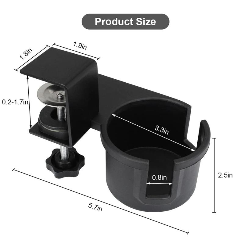 CYCLI-Storage Desk Cup Holder Office Desktop Bracket Computer Desk Fixed Cup Holder Desk Storage Cup Holder