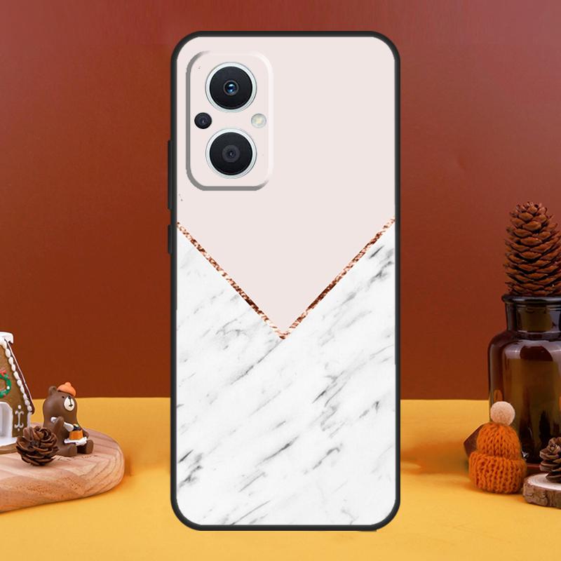 Geometric Marble Case For OPPO Reno 10 Pro 11 F 4 5 6 7 8 Lite 4Z 5Z 8T OPPO Find X5 X2 X3 Lite X6 Pro Cover
