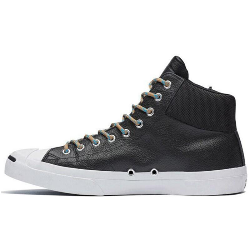 

Converse Jack Purcell Non-Slip and Abrasion Resistant High-Top Board Shoes Unisex Black & White 35.5