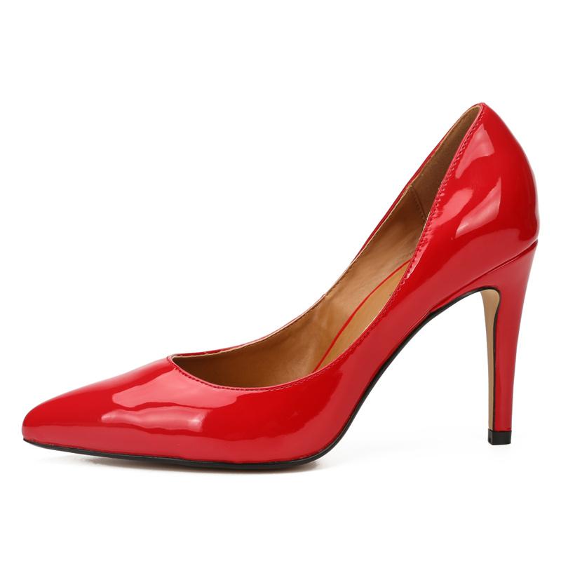 Hey Si Mey Classic Women's High Heels Shoes Fashion Large Size 45 48 Point Black Red Heeled Wedding Shoes OL Office Dress Pumps
