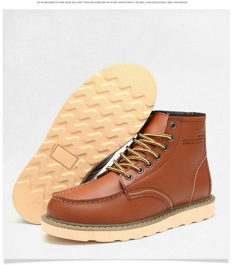 Echtes Leder Herren Stiefeletten Paare Arbeit Cowboy Stiefel Schnürung Motorradstiefel Unisex Westernstiefel Übergröße 35-46