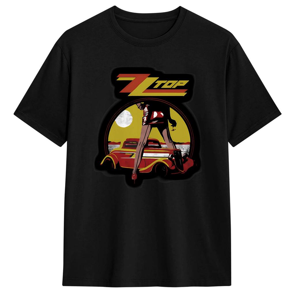 ZZ Top Music Band Men's T Shirts Fashion Tees Short Sleeve Round Collar T-Shirts Pure Cotton Big Size Clothes