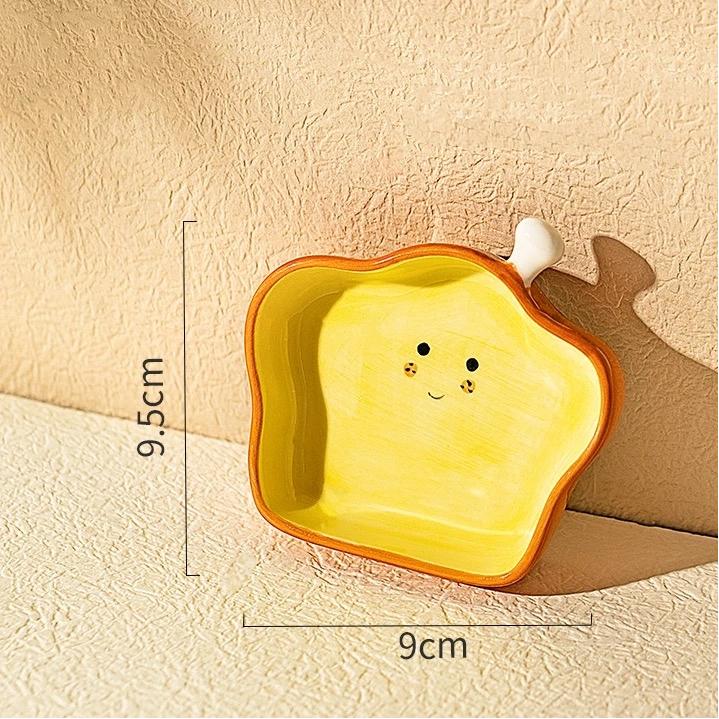 

Милая керамическая тарелка для хлеба и приправ – Маленькая тарелка в хлебной тематике T