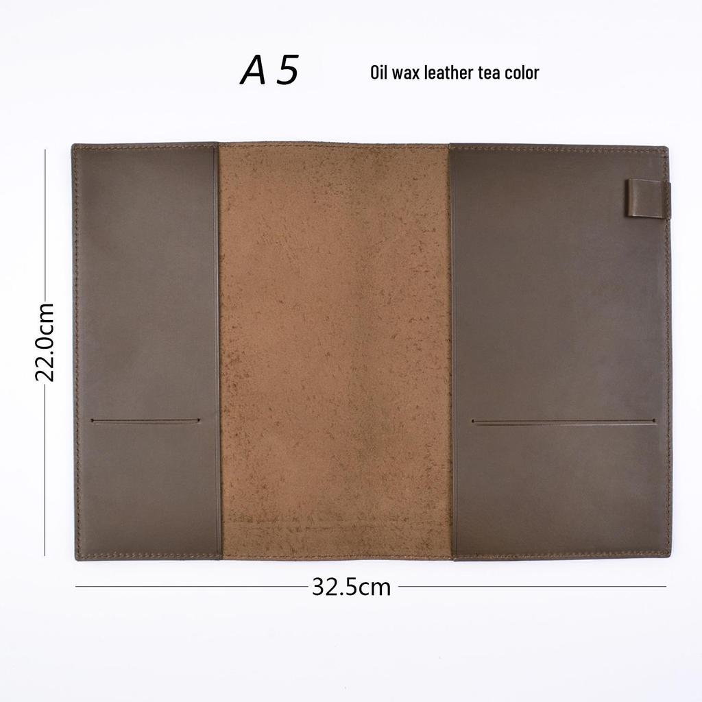 Genuine Leather A5/A6/B6 Notebook Cover - Top Layer Vegetable Tanned Protective Envelope Case