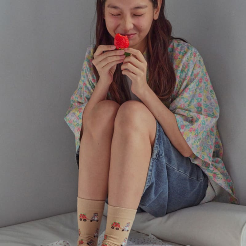 

SOCKS APPEAL strawberry wagon cat M