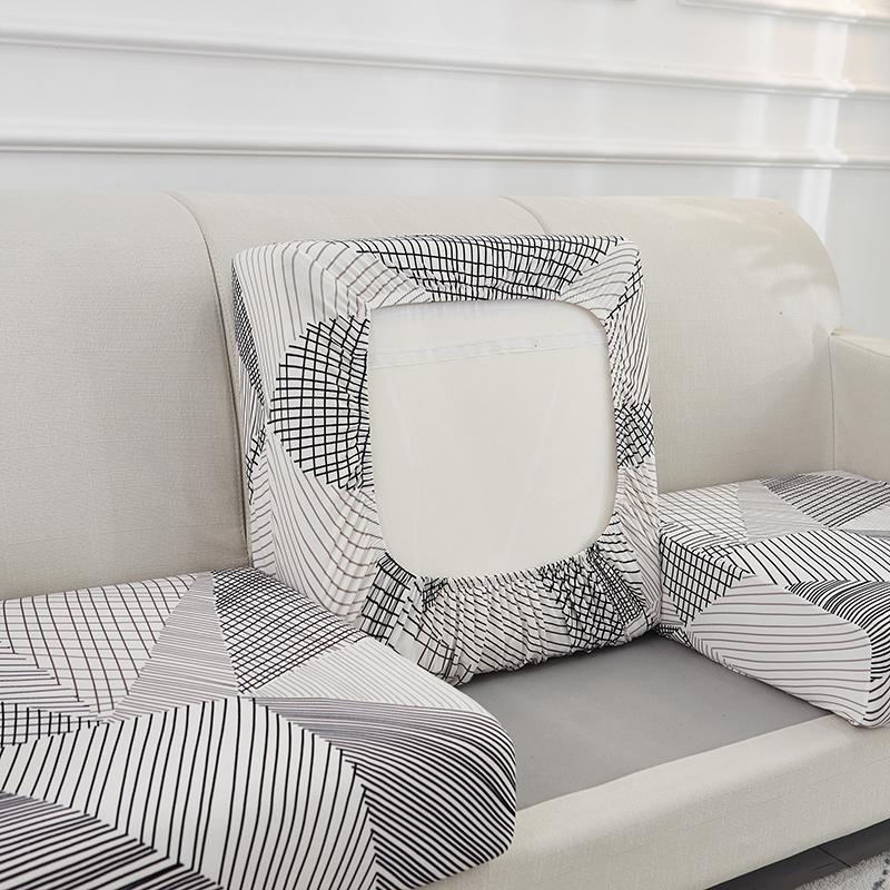 Spandex Stretch Sofa Seat Cushion Cover Chair Cover Pets Kids Furniture Protector Washable Removable Slipcover 1/2/3/4 Seat
