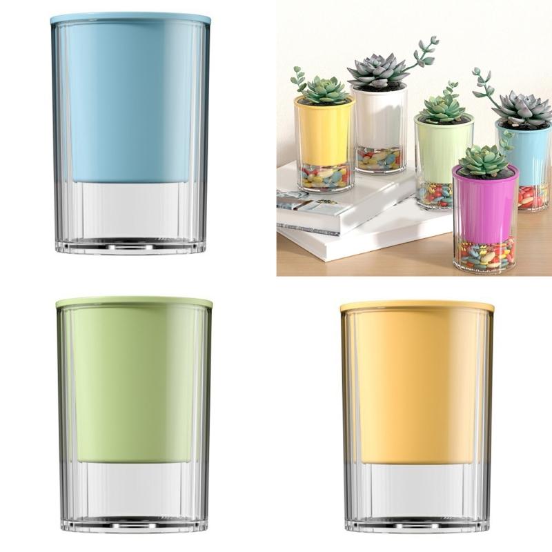 Selbstbewässernder Blumentopf Stilvoller Dekorativer Pflanztopf Selbstbewässernder Blumenkasten Für Zimmerpflanzen Einfache Pflege