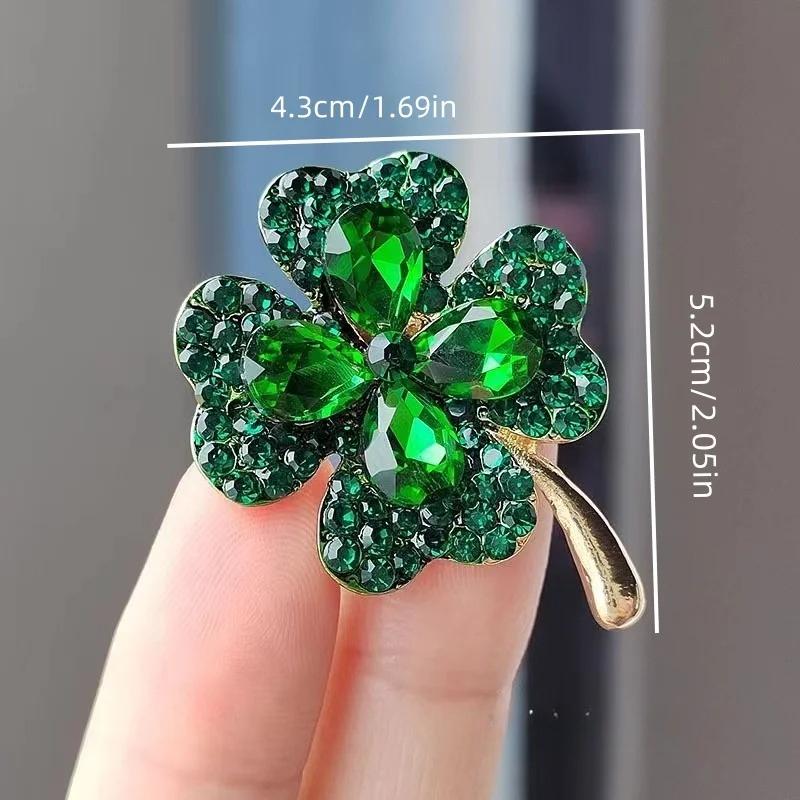 Fashionable And Minimalist Four Leaf Clover Women'S Brooch, Anti Glare Fixed Clothing Accessories Jewelry